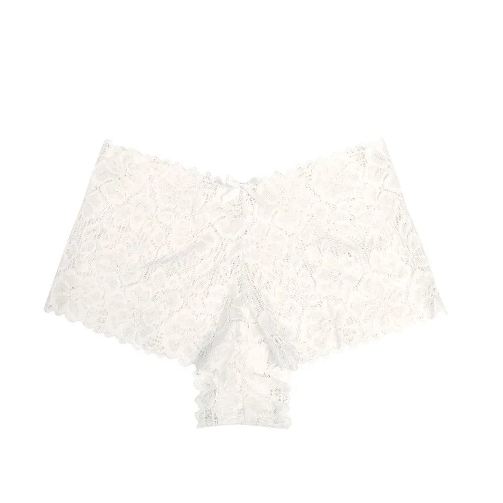 Women's Low-Rise Lace Briefs – Cotton Crotch Breathable Panties Women's Lace Briefs Axl White S 1pc-1pc-