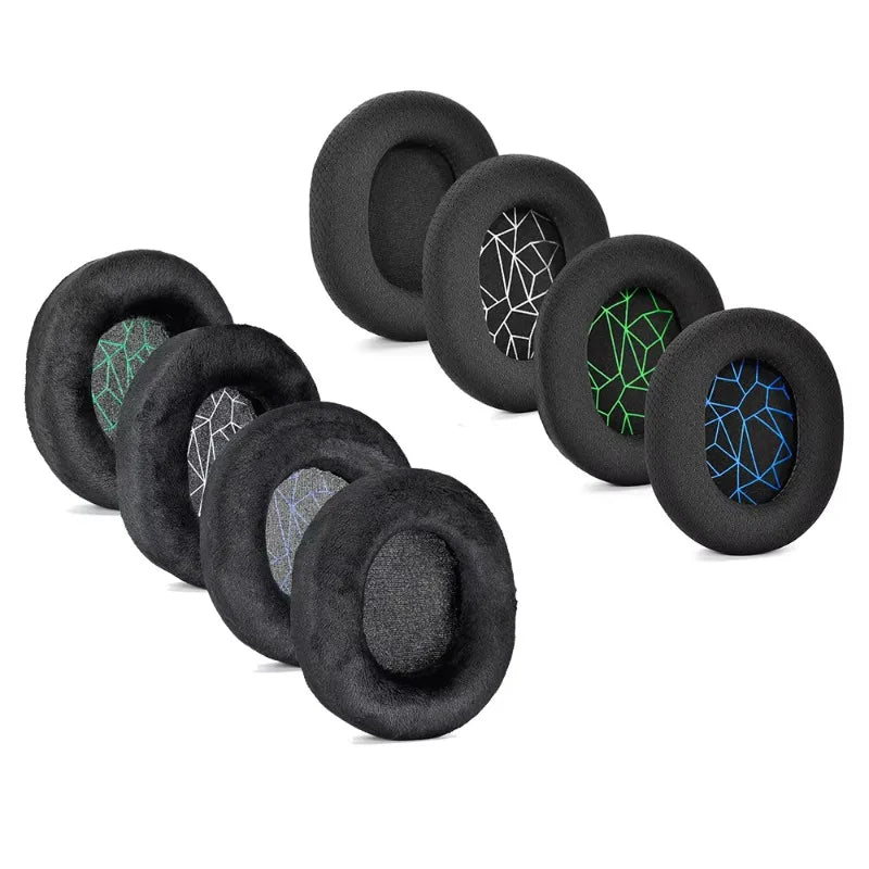 SteelSeries Arctis 3 5 7 Pro Replacement Fabric Ear Pads – Black/Blue Headset Ear Pads Axl