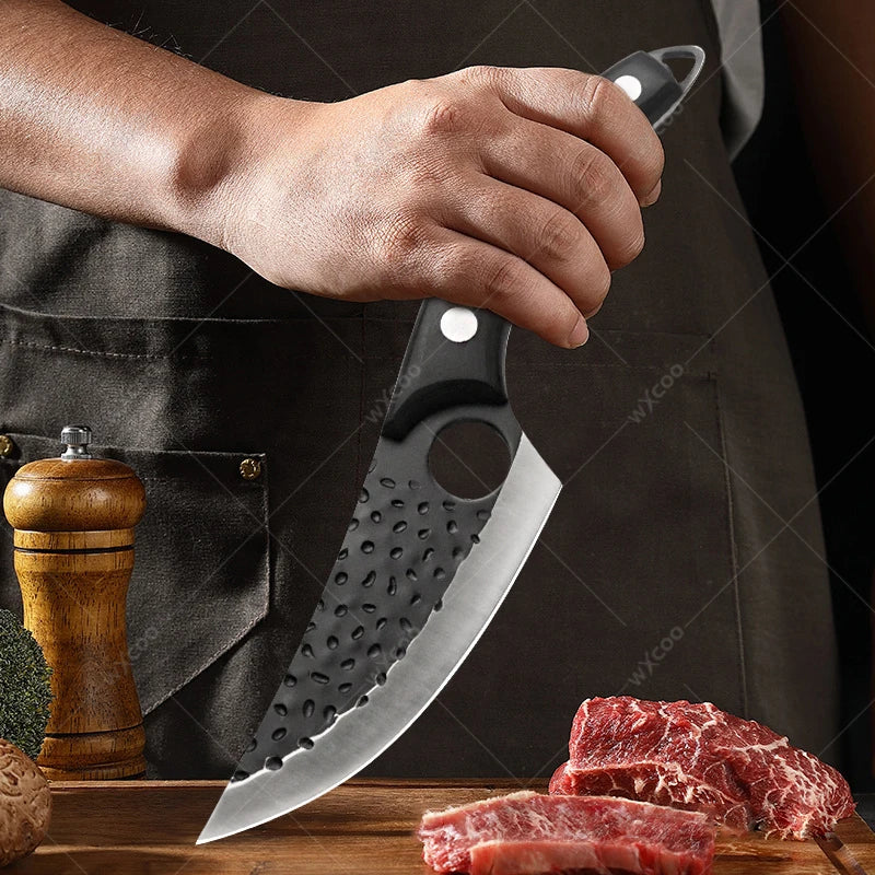 WXCOO Hand Forged Stainless Steel Boning & Chef Knife Kitchen Chef Knife Axl