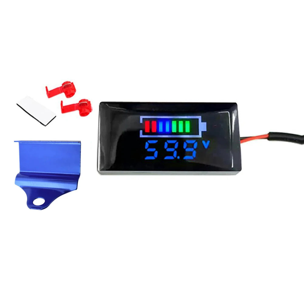 Mini LED Digital Voltmeter DC 12V–150V | Motorcycle & EV Digital Panel Voltmeter Axl Bracket blue blue China Mainland