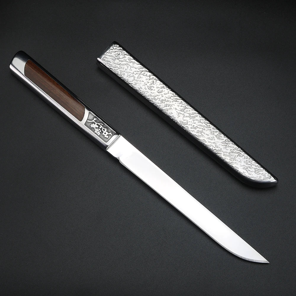 XUAN FENG M390 Steel Chef Knife – 9" Sharp Wood Handle Chef Knife Axl