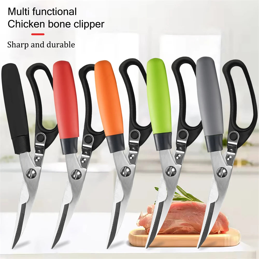 Stainless Steel Kitchen Scissors – BBQ & Food Shears Kitchen Scissors Axl