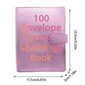 100 Envelope Challenge Binder – Budget Binder with Cash Envelopes Budget Savings Binder Axl Pink