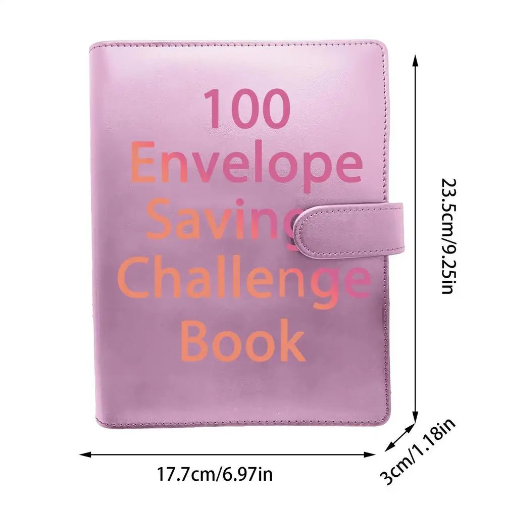 100 Envelope Challenge Binder – Budget Binder with Cash Envelopes Budget Savings Binder Axl Pink