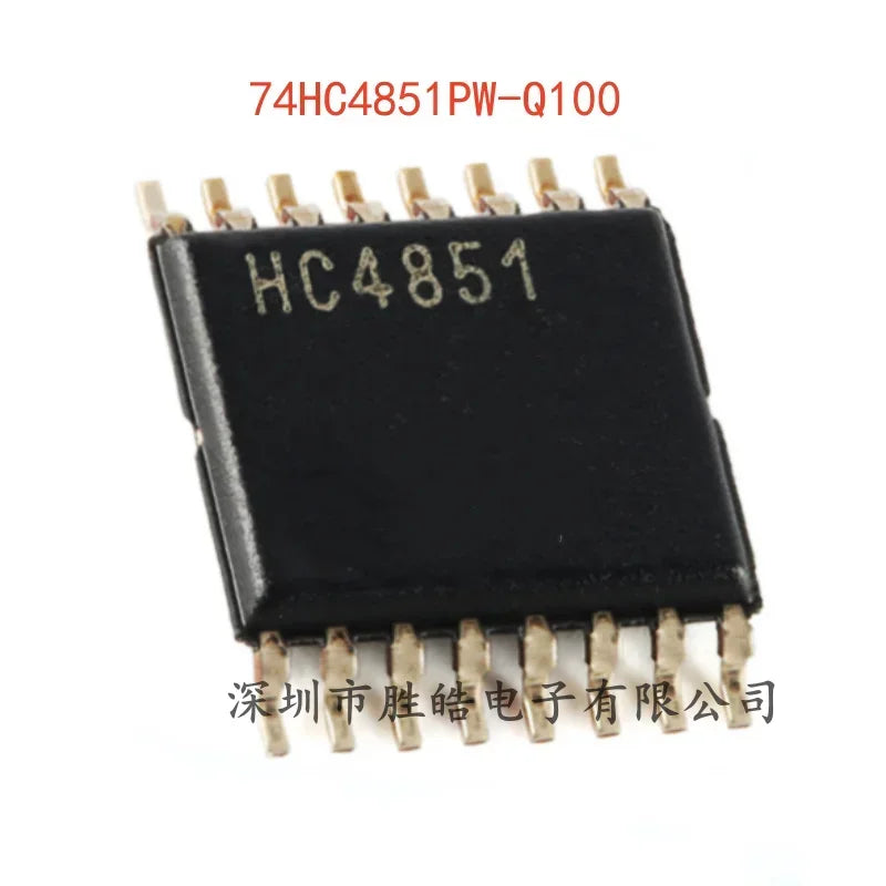 10PCS 74HC4851PW-Q100 8-Channel Analog Multiplexer TSSOP-16 Analog Multiplexer IC Axl Default Title