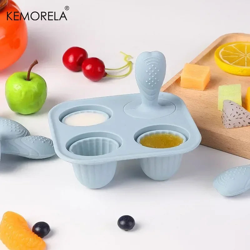 4-Cavity Silicone Baby Popsicle Mold – DIY Ice Cream Stick Mold Popsicle Mold Axl