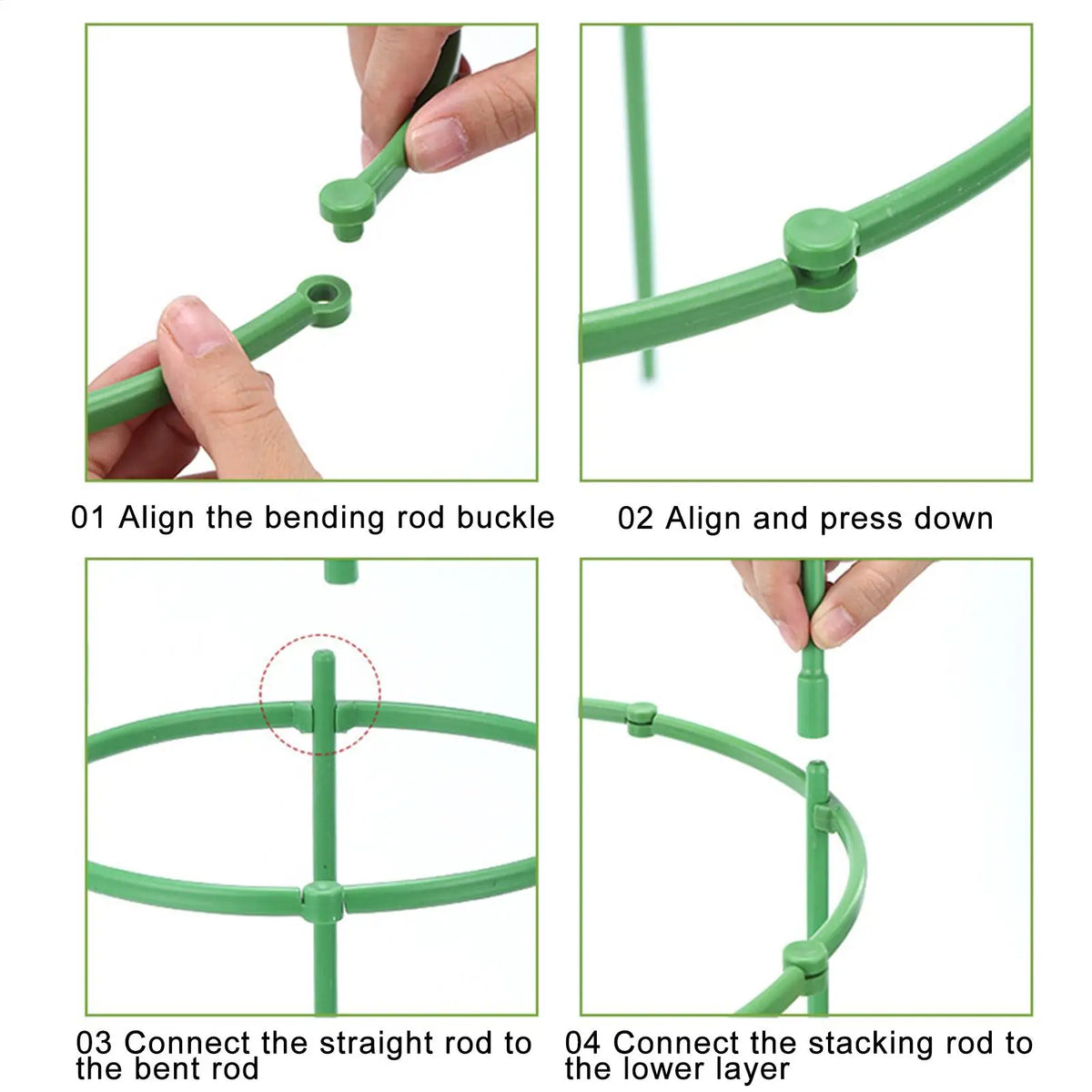 Semicircle Plant Support Cage for Tomato, Vine & Flowers Plant Support Cage Axl
