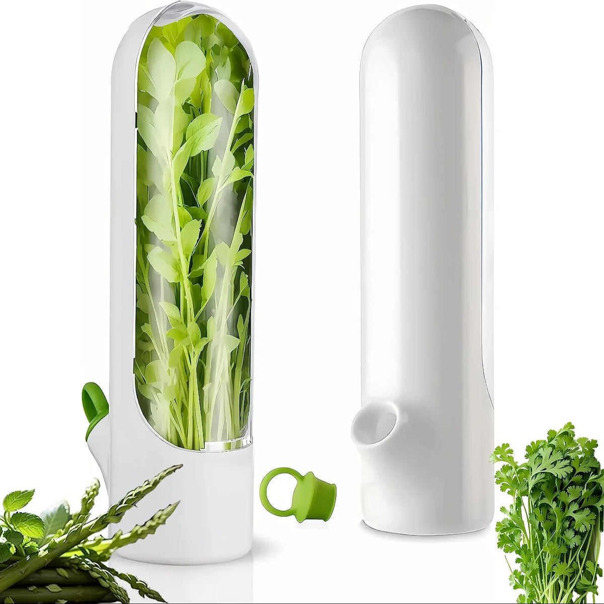 Herb Saver Storage Container – Fresh Herb Keeper 1/2/3 Pack Herb Storage Container Axl 2PCS