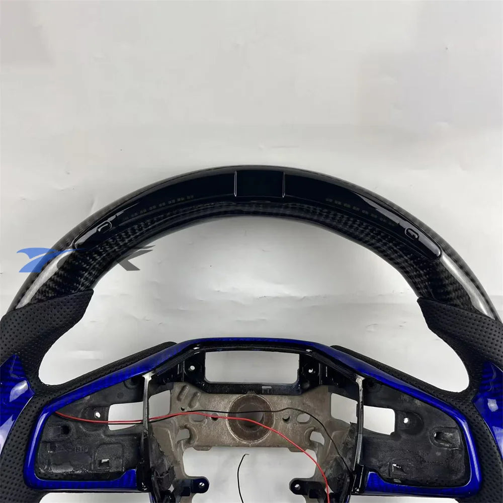 LED Carbon Fiber Steering Wheel – 2016–2021 Honda Civic Custom Steering Wheel Axl