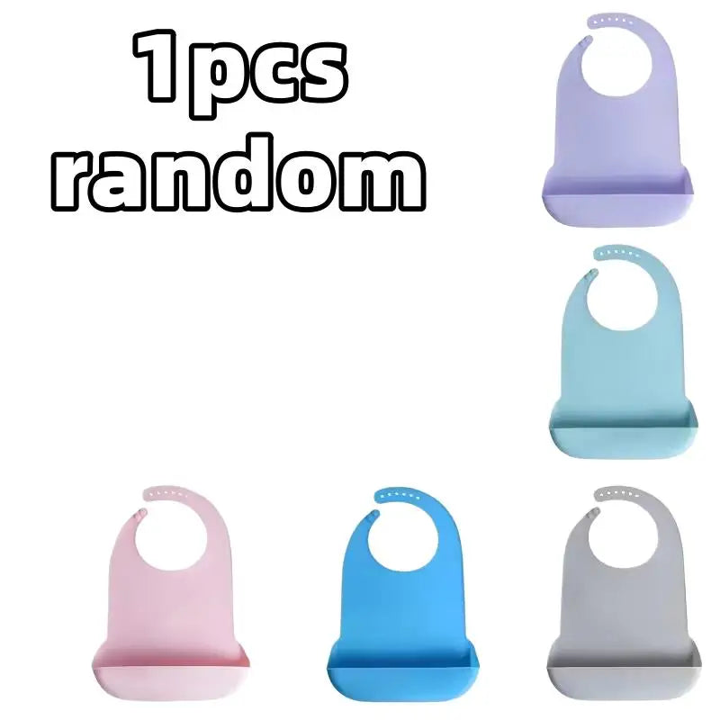 Large Adult Silicone Bib – Waterproof, 6 Sizes, Easy Clean Adult Silicone Bib Axl 1pcs random