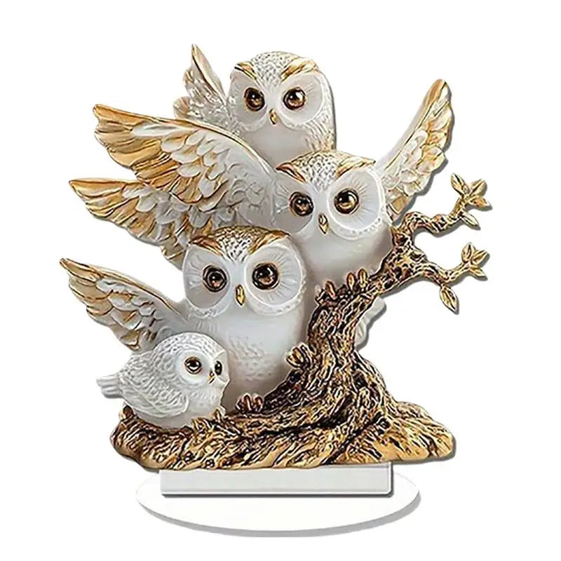 2D Flat Anime Owl Statue – Festive Desktop Decoration & Gift Collectible Figurine Axl