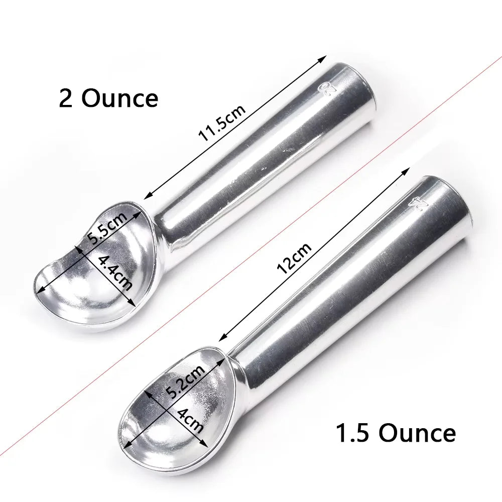 Nonstick Anti-Freeze Ice Cream Scoop – 1.5 &amp; 2 Oz Metal Ice Cream Scoop Axl