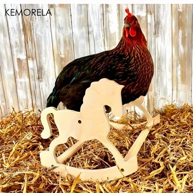 Rustic Wooden Chicken Perch Swing – Bird Jungle Gym Play Structure Bird Perch Toy Axl