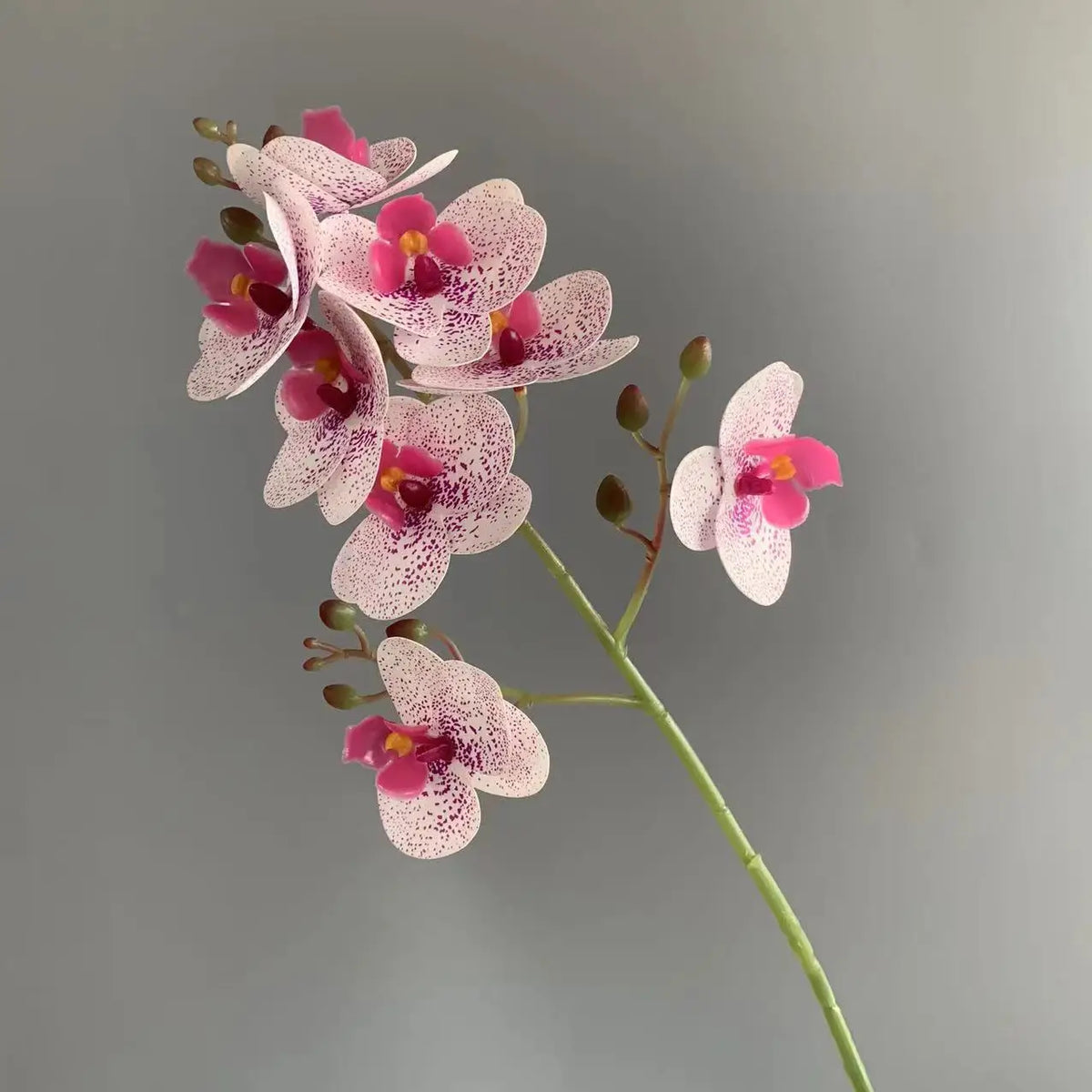 10-Pack Artificial Mini Orchid Stems – 8-Head Latex Phalaenopsis Artificial Flower Stems Axl pink