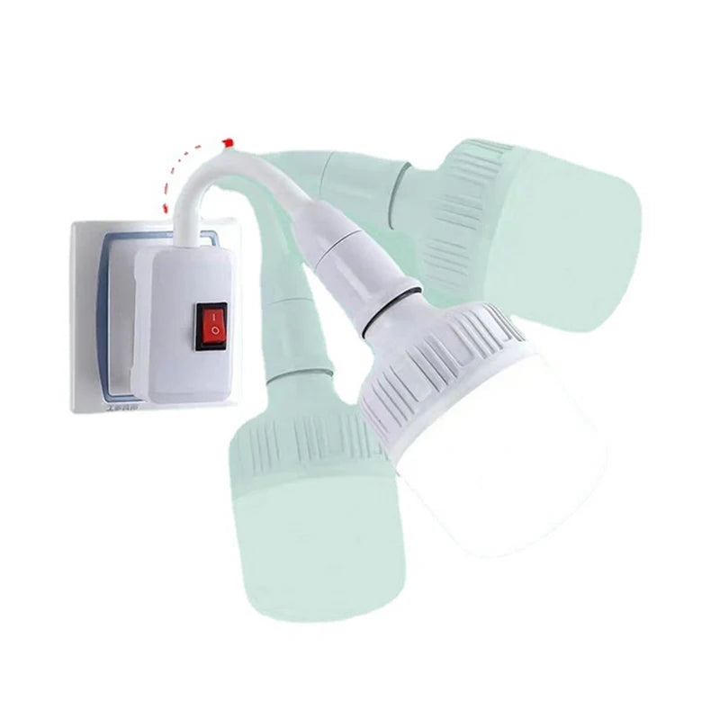 E27 Flexible Gooseneck Lamp Holder with Switch | 9.6" Socket Lamp Socket Adapter Axl No plug 24.5cm