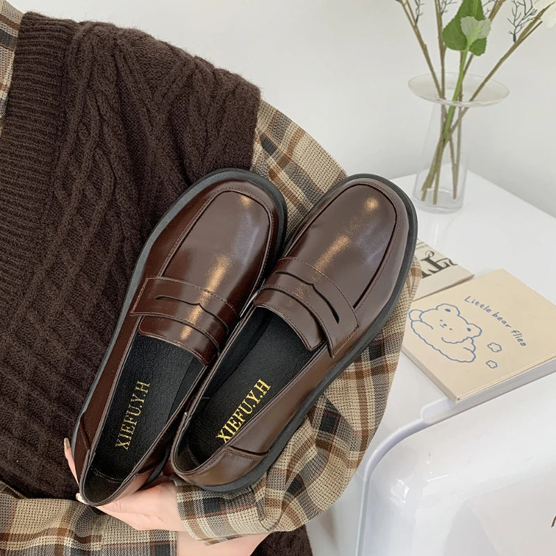 Women's Mary Jane Loafers – JK Lolita Flat Slip-On Shoes Women's Flat Loafers Axl