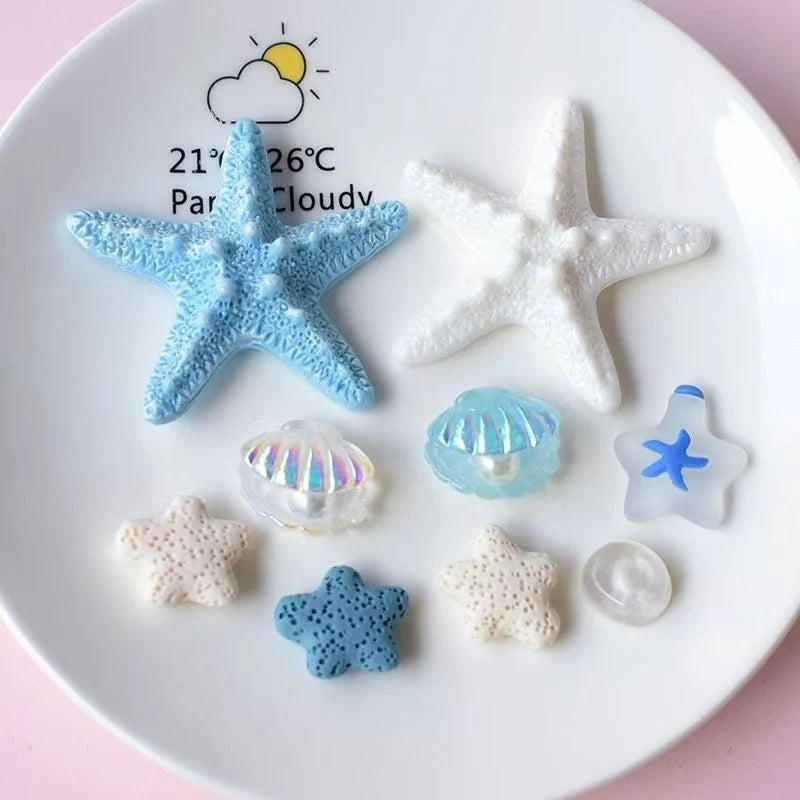 Sea Shell Shoe Charms Set – Starfish & Lava Rock Clips DIY Shoe Charms Set Axl