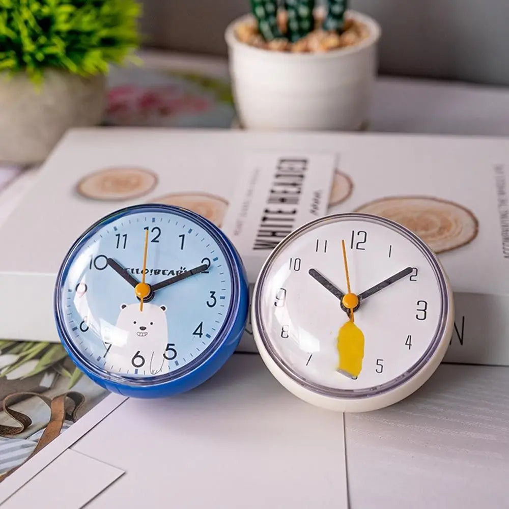 Mini Waterproof Suction Cup Shower Clock – 7cm Quartz Waterproof Wall Clock Axl