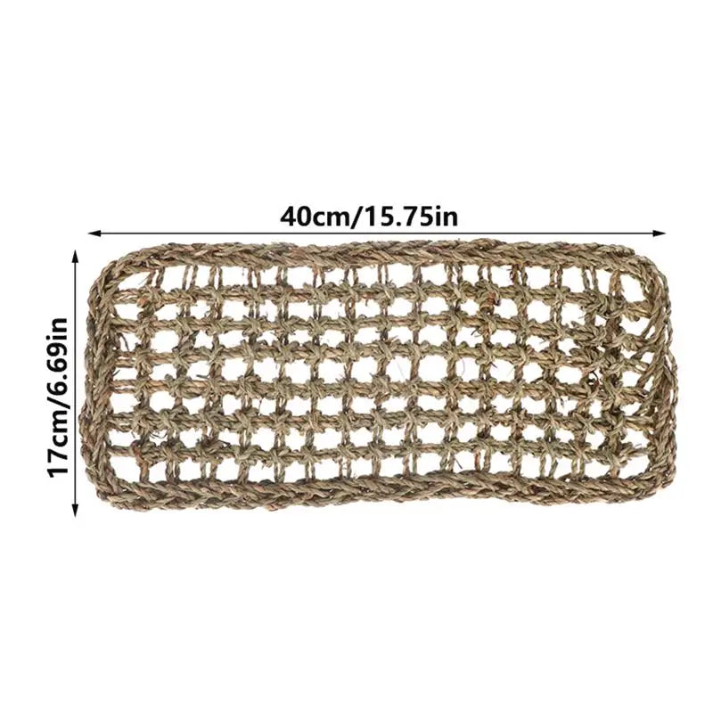 Reptile Hammock Grass Mat – Gecko & Lizard Swing Cushion Reptile Habitat Accessory Axl 40x17cm