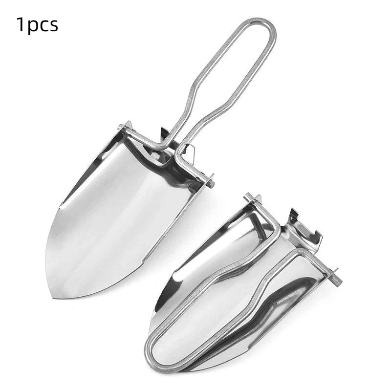 Folding Stainless Steel Garden Trowel – Portable Planting Tool Garden Hand Trowel Axl 1pcs