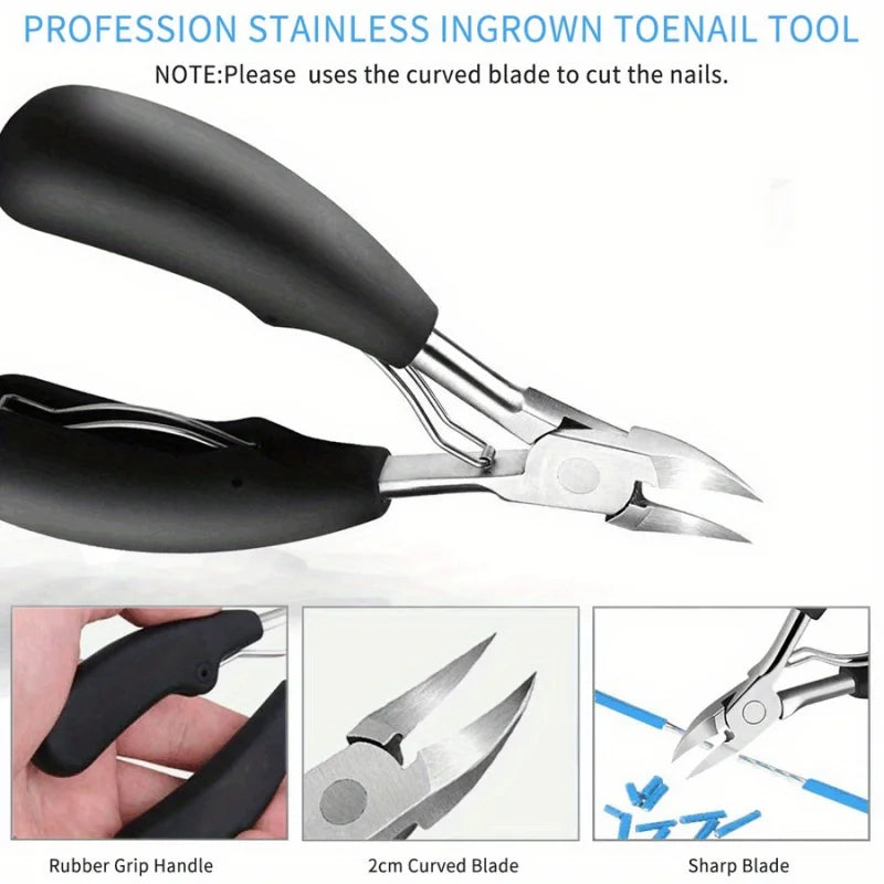 Stainless Steel Nail Clipper Set – Concave Blade & Nail File Nail Clipper Set Axl