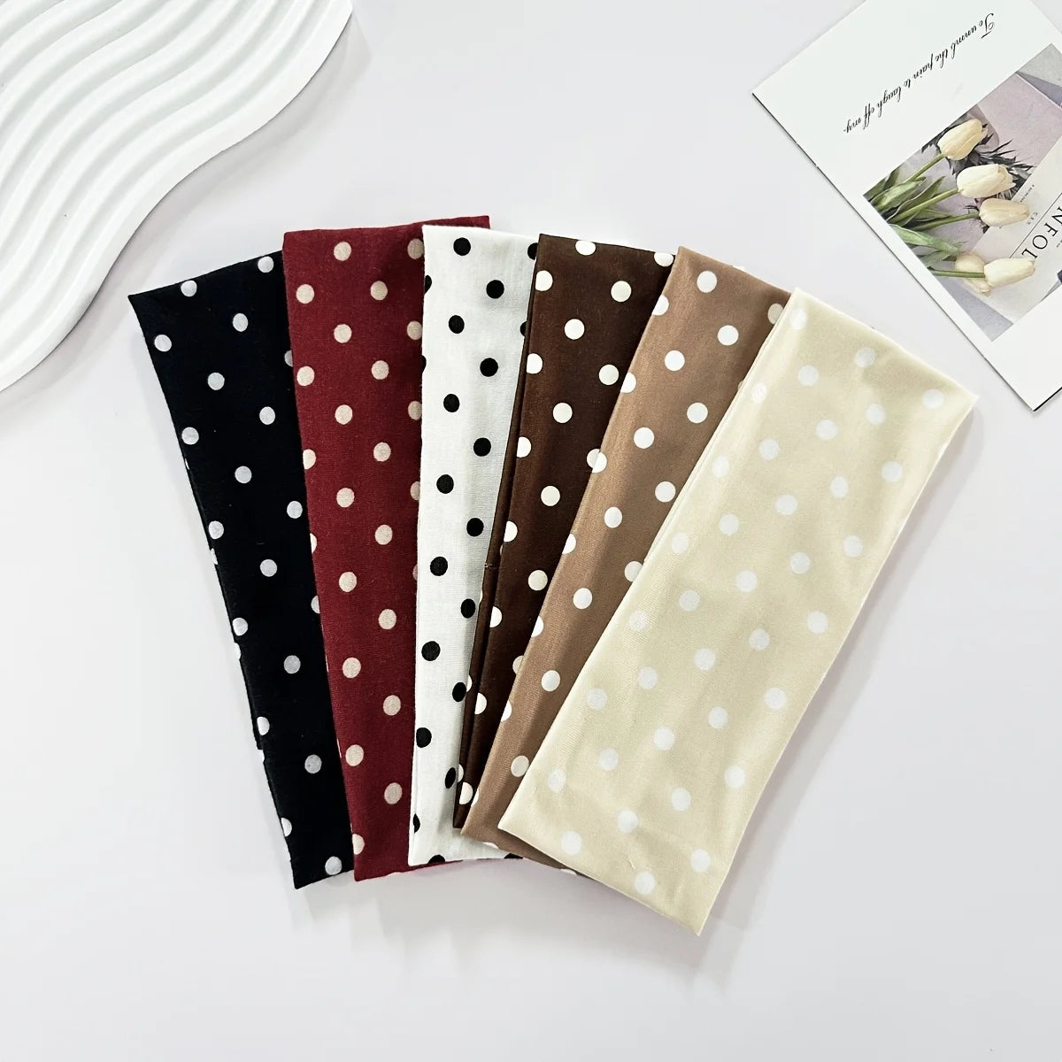 2-Pack Women's Polka Dot Workout Headbands – Sweat-Wicking Workout Headband Axl