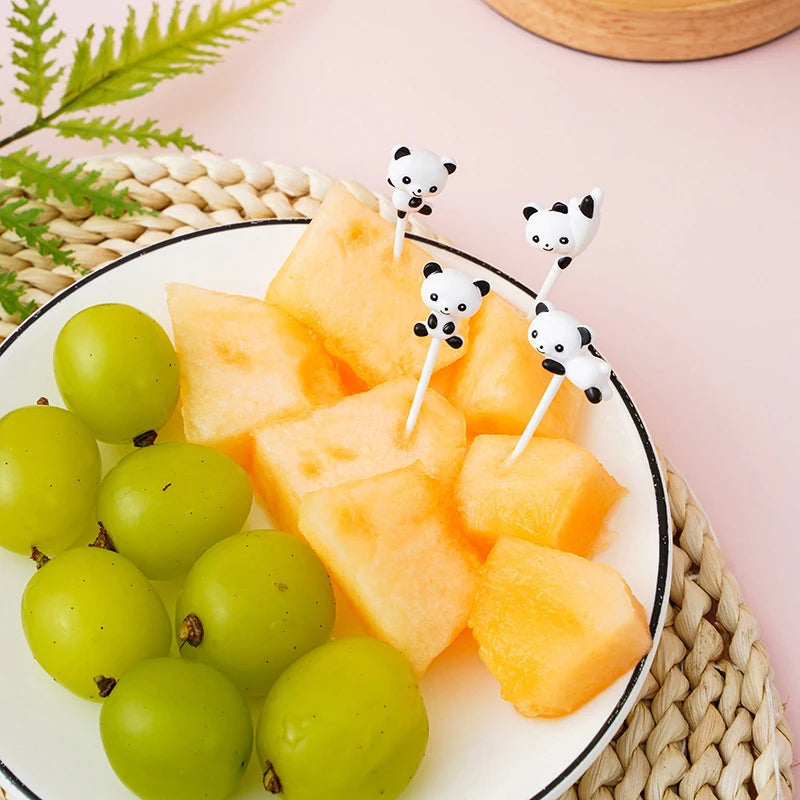 8-Piece Panda Fruit Forks – Kids Snack & Dessert Cake Picks Kids Fruit Forks Axl