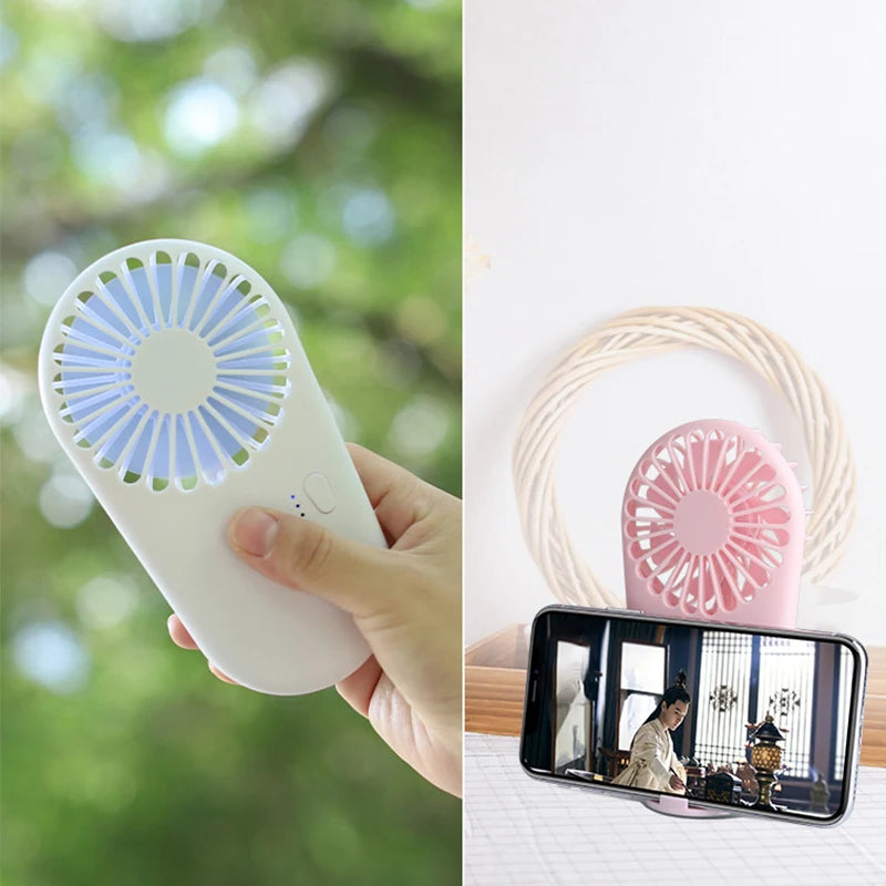 Portable Handheld Fan with Base & Hanging Rope | 3 Colors Portable Handheld Fan Axl