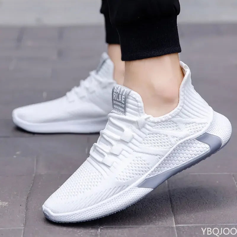 YBQJOO Men's Breathable Mesh Casual Sneakers | Lightweight Flat Men's Casual Sneakers Axl