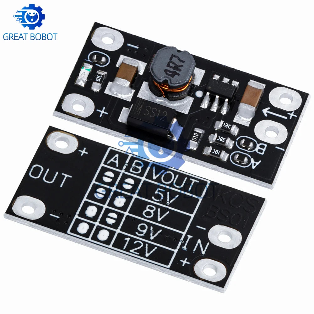 Mini Boost Step-Up Module 5V/8V/9V/12V 1.5A LED DIY Board Boost Voltage Module Axl