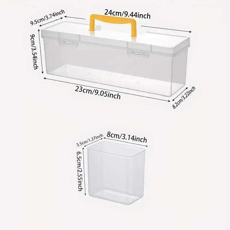 7-Piece Transparent Parts Storage Organizer with Dividers Parts Storage Organizer Axl Transparent