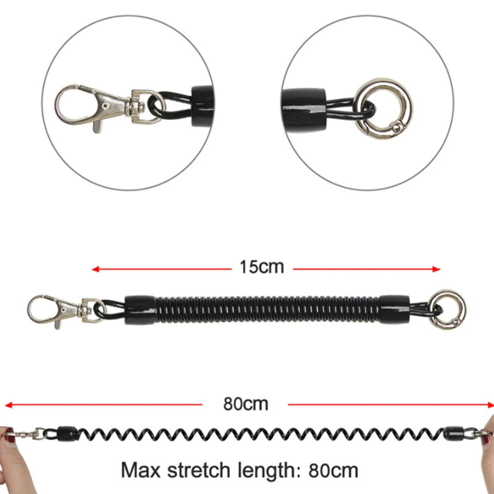 Anti-Drop Phone Lanyard – Elastic Safety Strap & Carabiner Phone Safety Lanyard Axl