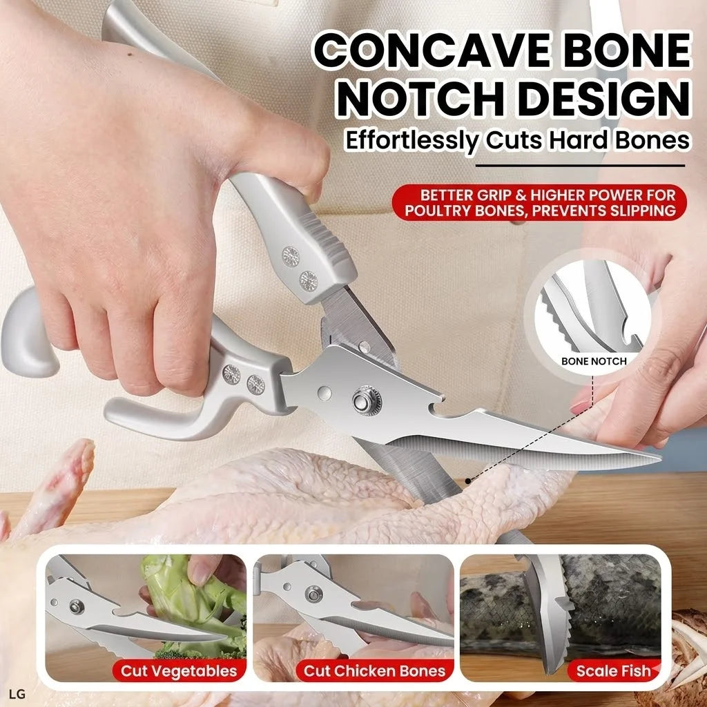 PLYS Multifunctional Kitchen Scissors – Stainless Steel Shears Kitchen Shears Axl