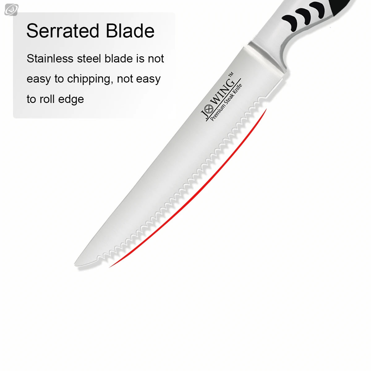 Serrated Steak Knives Set – 1.4116 German Steel Blade Steak Knife Set Axl