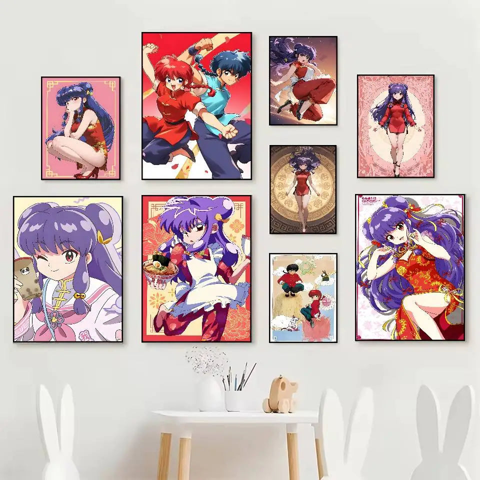 Ranma Anime HD Poster – Self-Adhesive Waterproof Wall Art Anime Wall Poster Axl