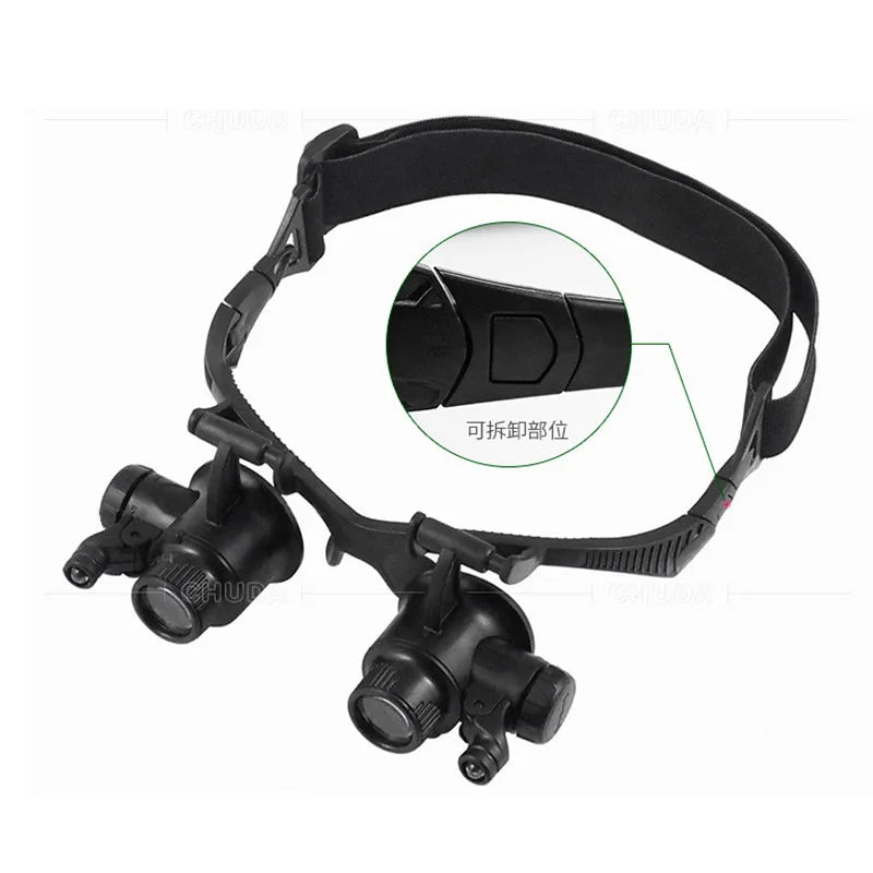 Head Mounted Magnifier with LED Light | Jewelry & Watch Repair Head Magnifier Axl