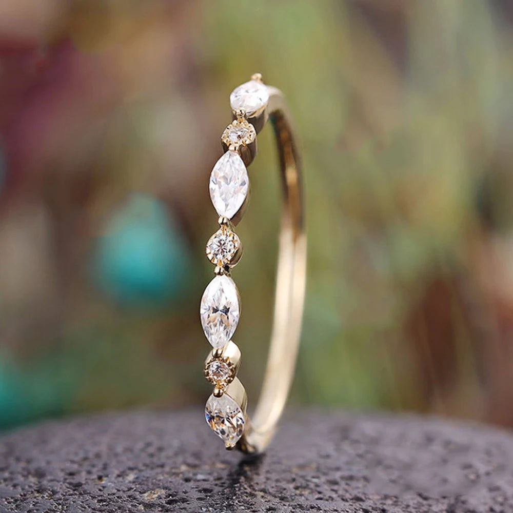 Huitan Women's CZ Stone Brass Fashion Ring – Sizes 5–14 Fashion Ring Axl F1535 10