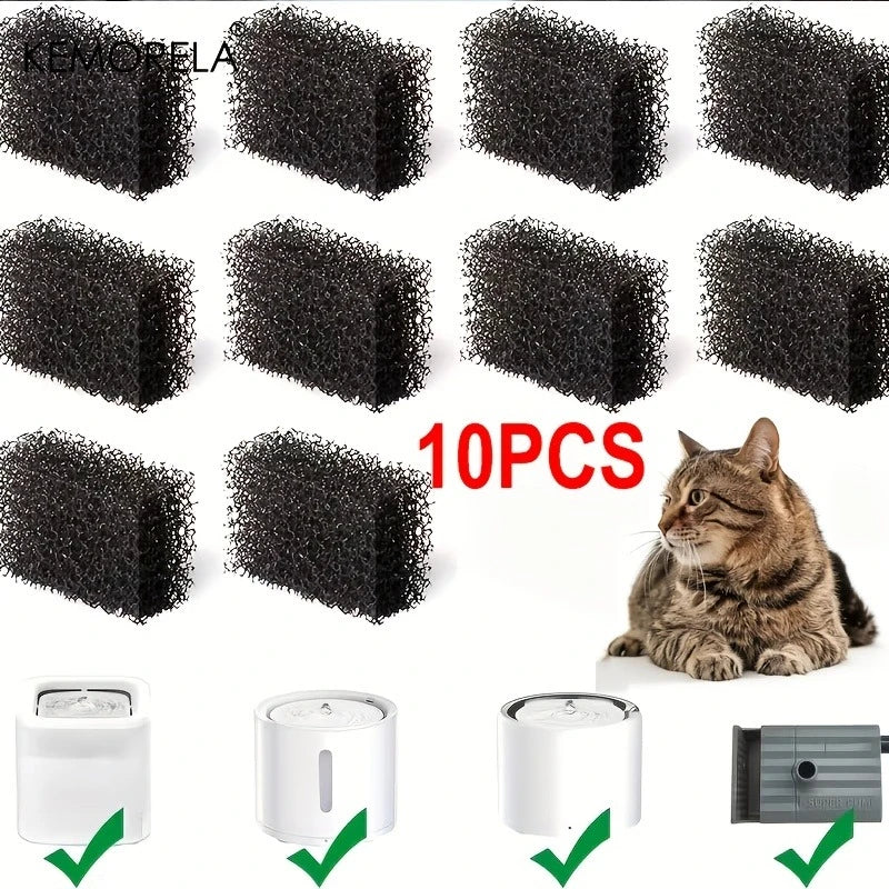 Kemorela Pet Fountain Foam Filter – Petkit Eversweet Compatible Pet Fountain Filter Axl 10PCS No plug