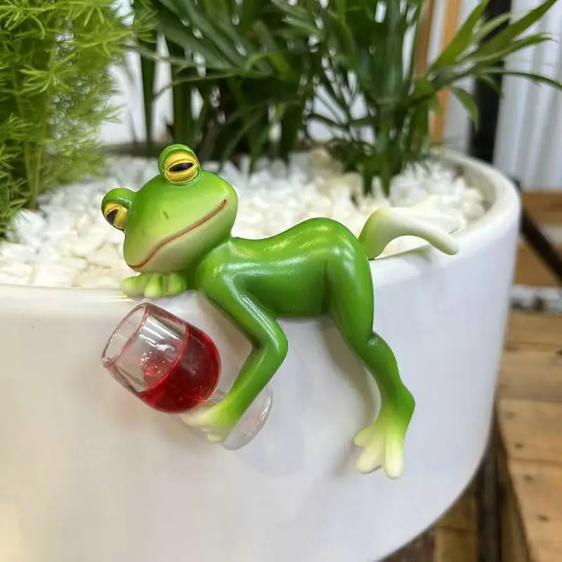 Resin Frog Planter – Handmade Garden & Balcony Decor Decorative Resin Planter Axl Style -A