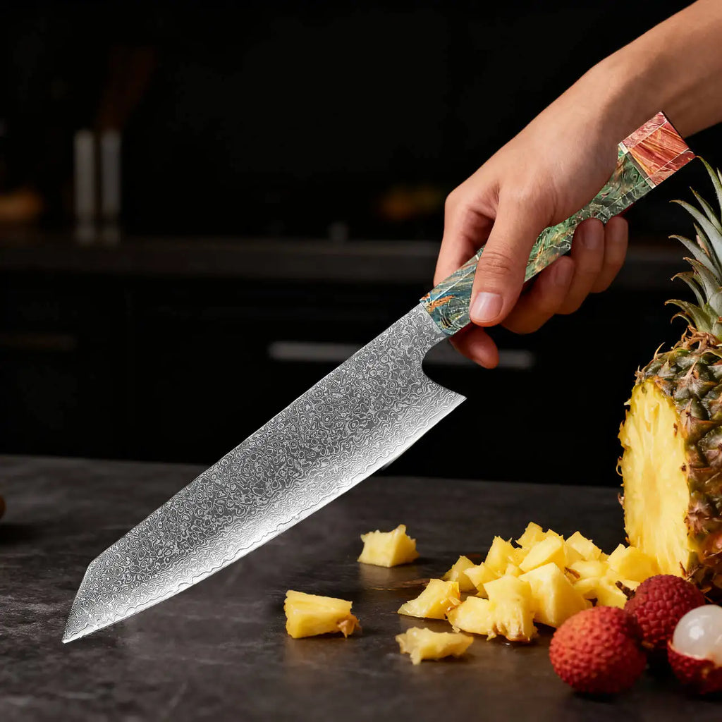 67-Layer Damascus Steel Kiritsuke Chef Knife – 20.4cm Damascus Chef Knife Axl