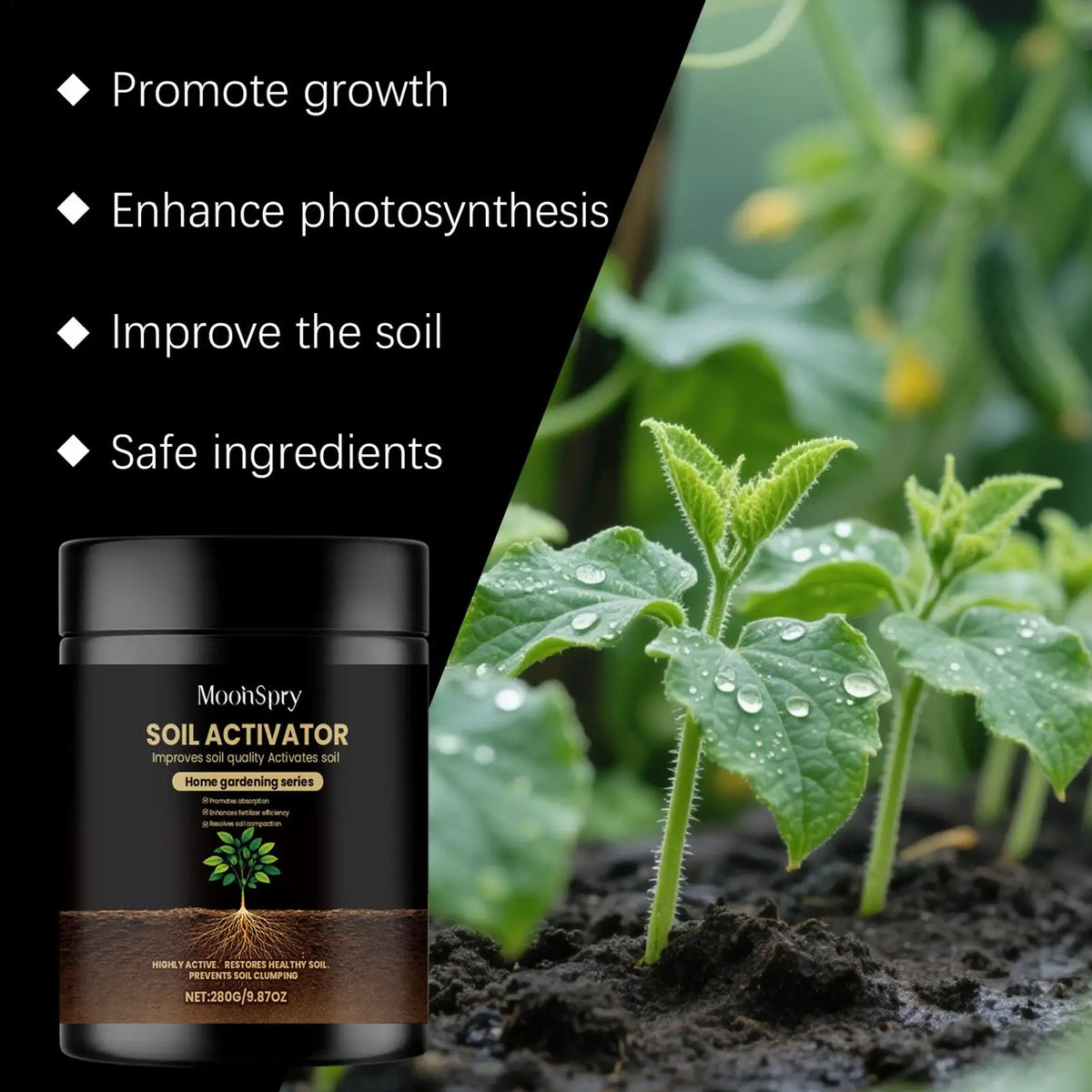 Humic Acid Soil Activator – Liquid Plant Food for Garden & Pots Soil Activator Axl