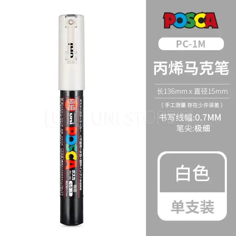 Uni POSCA Acrylic Paint Markers PC-1M 3M 5M – Multi-Colour
