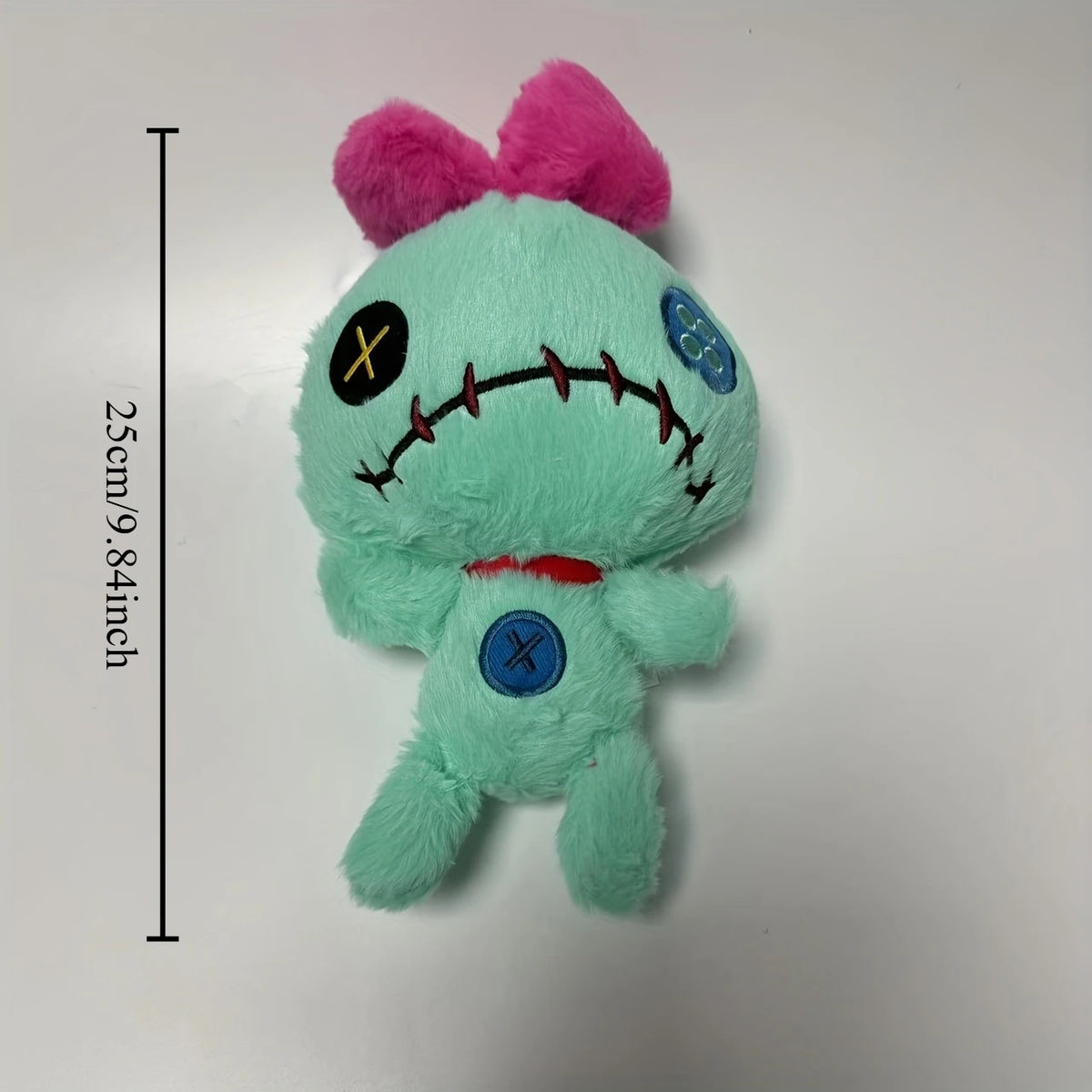 Stitch & Scrump Plush Toy – Soft Stuffed Character Gift & Car Decor Stuffed Plush Toy Axl Green 25cm-1pc