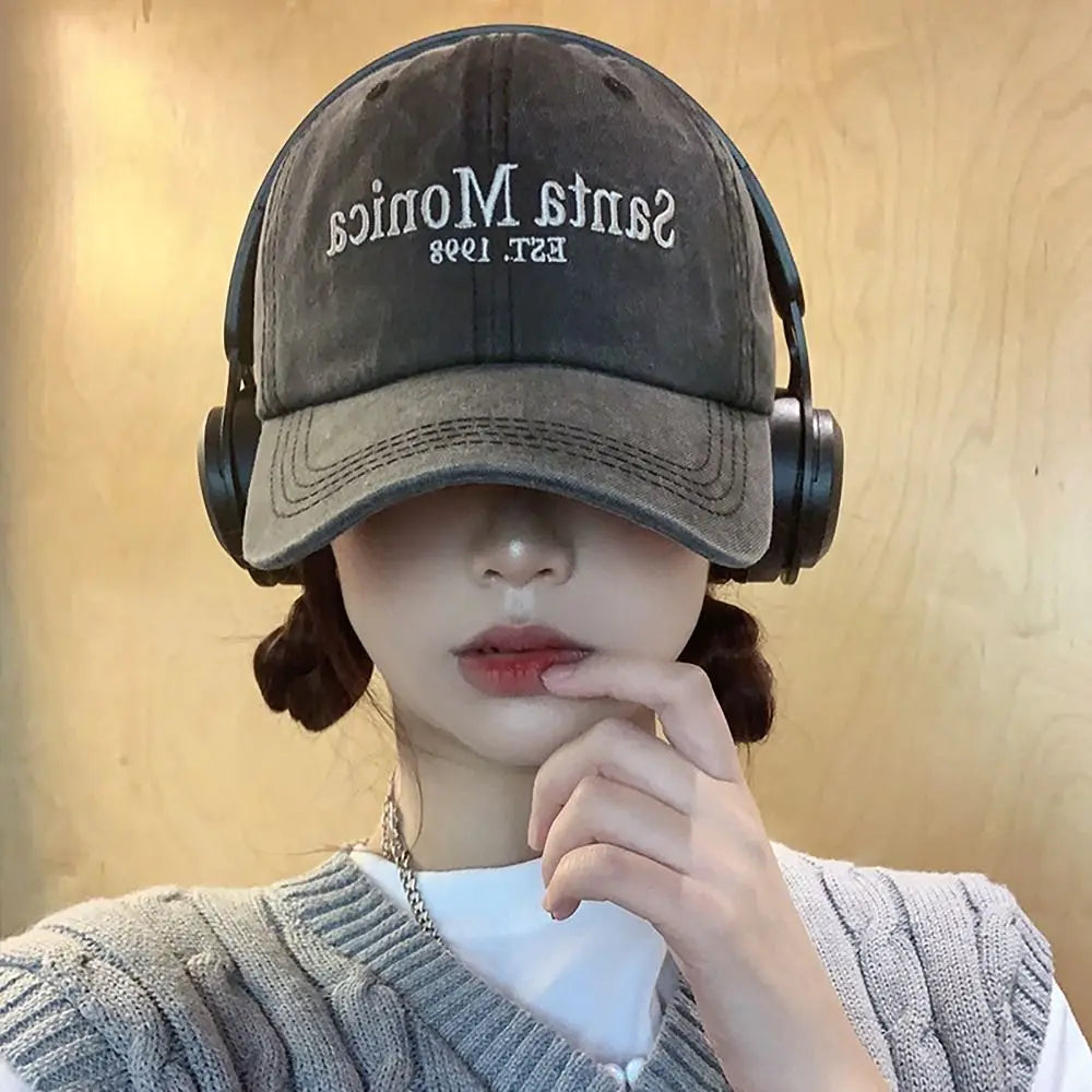 Women's Letter Embroidered Baseball Cap – Adjustable Cotton Sun Hat Baseball Cap Axl
