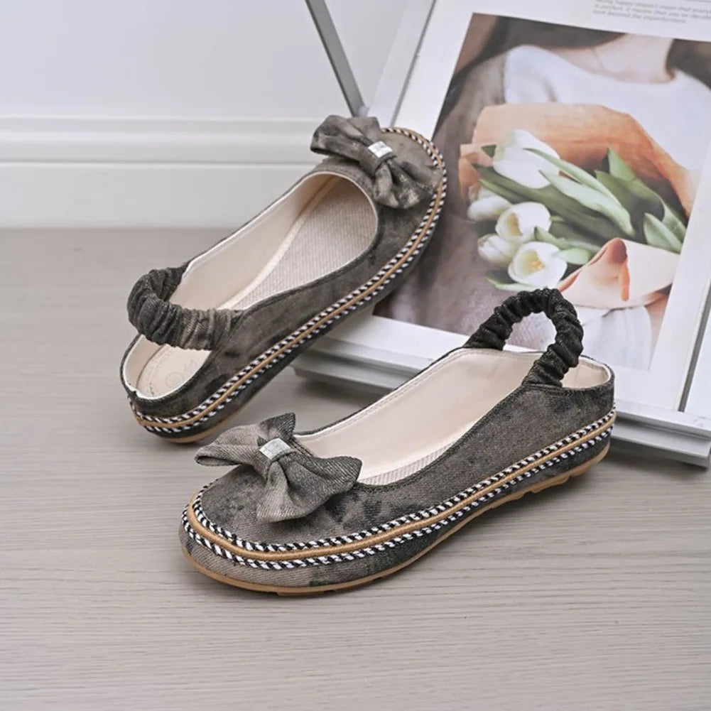 Women's Denim Flat Loafers – Slip-On Round Toe Casual Shoes Flat Loafers Axl