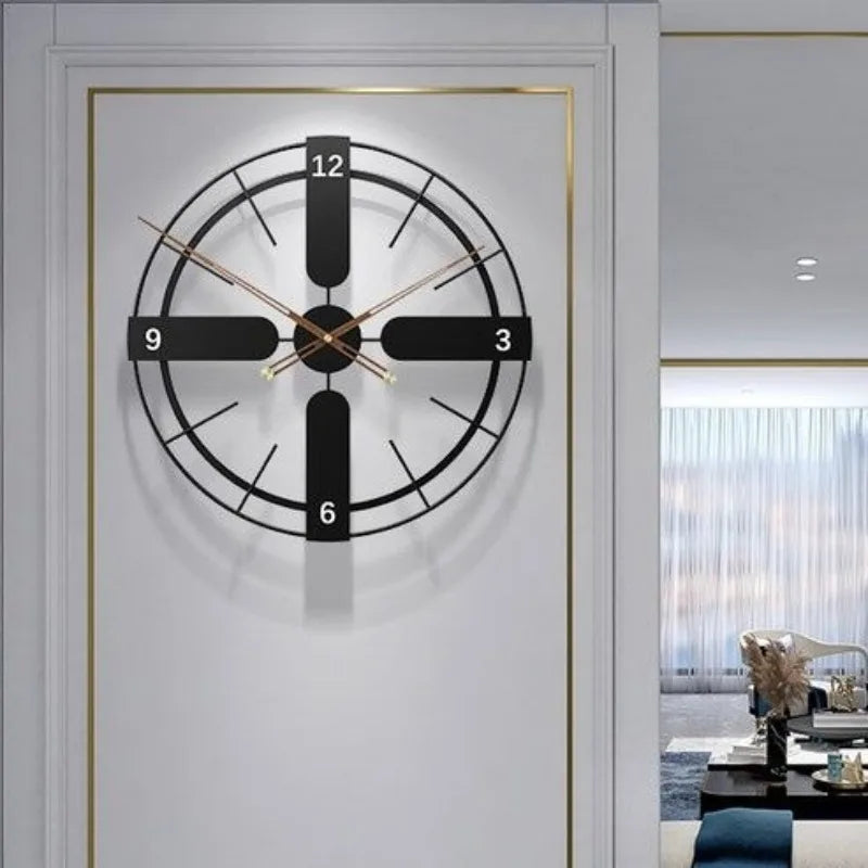 Nordic Luxury Large Silent Acrylic Wall Clock – Modern Decor Wall Clock Axl