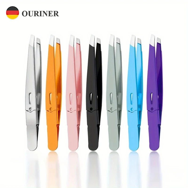 Stainless Steel Eyelash & Eyebrow Tweezer Set | Makeup Tool Makeup Tweezer Set Axl
