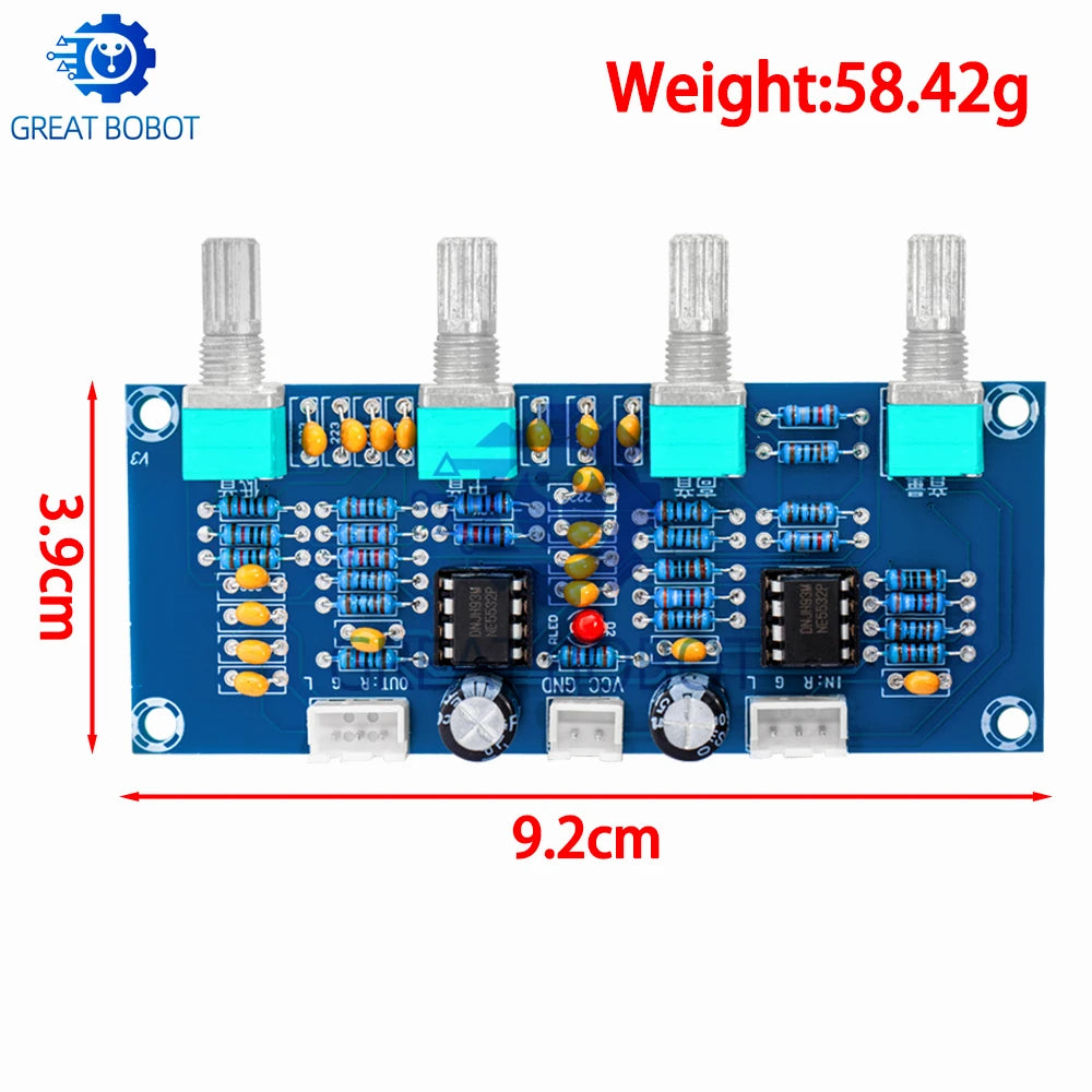 NE5532 Tone Control Preamp Board – Treble Bass Volume XH-A901 Audio Preamp Board Axl