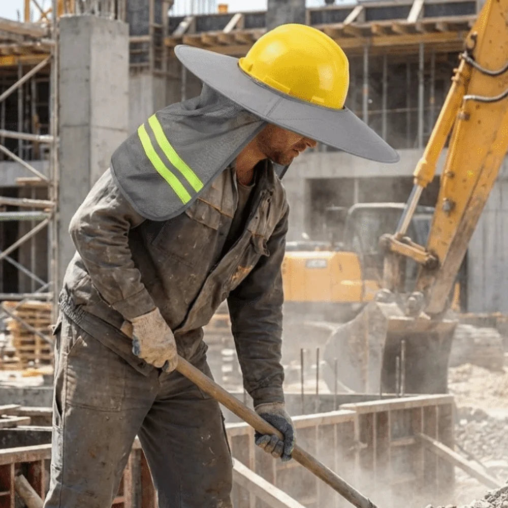 Hard Hat Sun Shield – Breathable Mesh Neck Cover UV Protection Hard Hat Sun Shield Axl