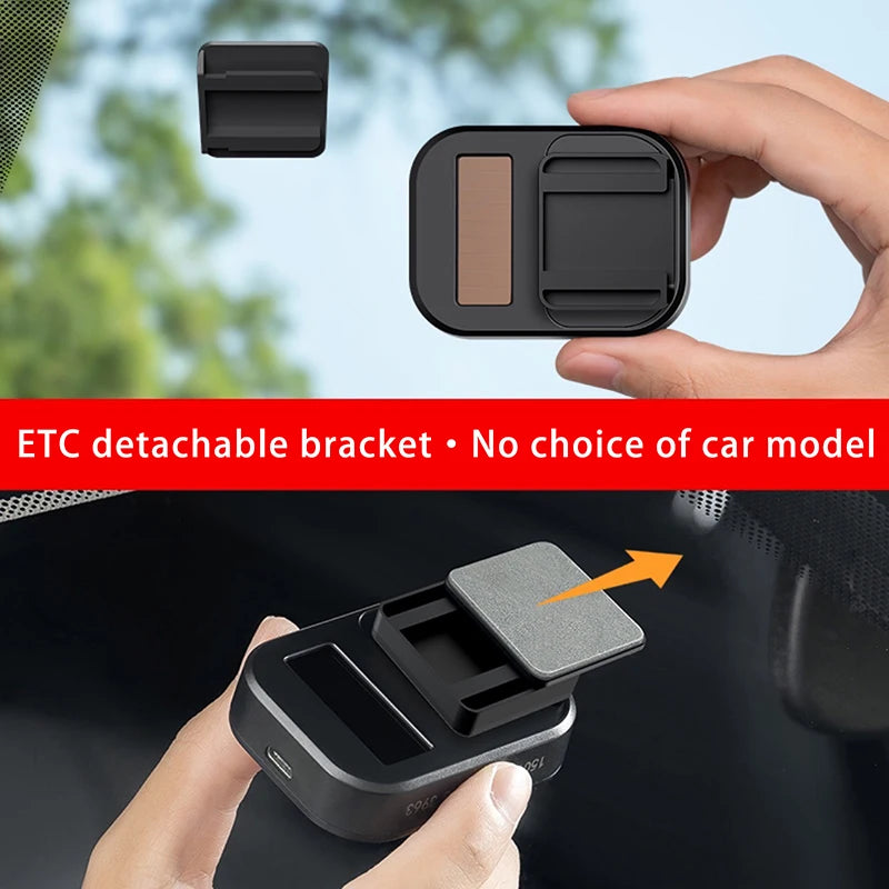 Compact Car Toll Pass Holder – Adhesive Windshield ETC Bracket Windshield Mount Bracket Axl